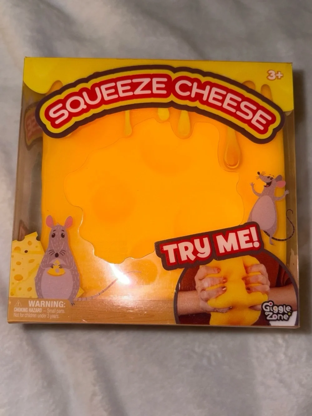Squeeze Cheese Kids Toy - Yellow